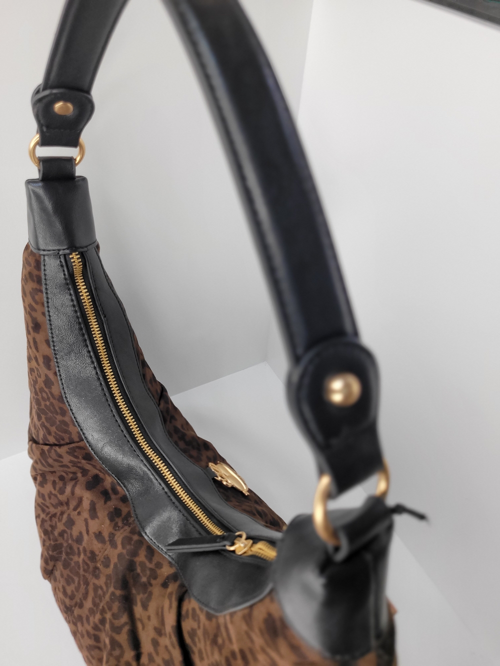 👉✨️ Juicy Couture Brown Leopard Retro Glam Chocolate Hobo Shoulder Bag - Picture 8 of 9